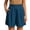 E2-Blue Pants, variant on Women's Plus Size High Waisted Linen Shorts Pleated Front Wide Leg Casual Shorts Loose Fit Summer Shorts with Side Pockets S-3XL White Shorts