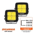 thumbnail image 2 of SYLVANIA - Ultra 3 Inch Cube LED Light Pod - Lifetime Limited Warranty - Yellow Spot Light 2600 Raw Lumens, Off Road Driving Work Light, Truck, Car, Boat, ATV, UTV, SUV, 4x4 (2 PC), 2 of 8