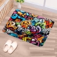 thumbnail image 5 of Graffiti Polyester Non-Slip Indoor Rugs Chair Mat Floor Carpet Machine Washable, 5 of 6