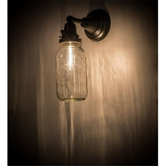 Meyda 167353 5.5 in. Mason Jar Wall Sconce