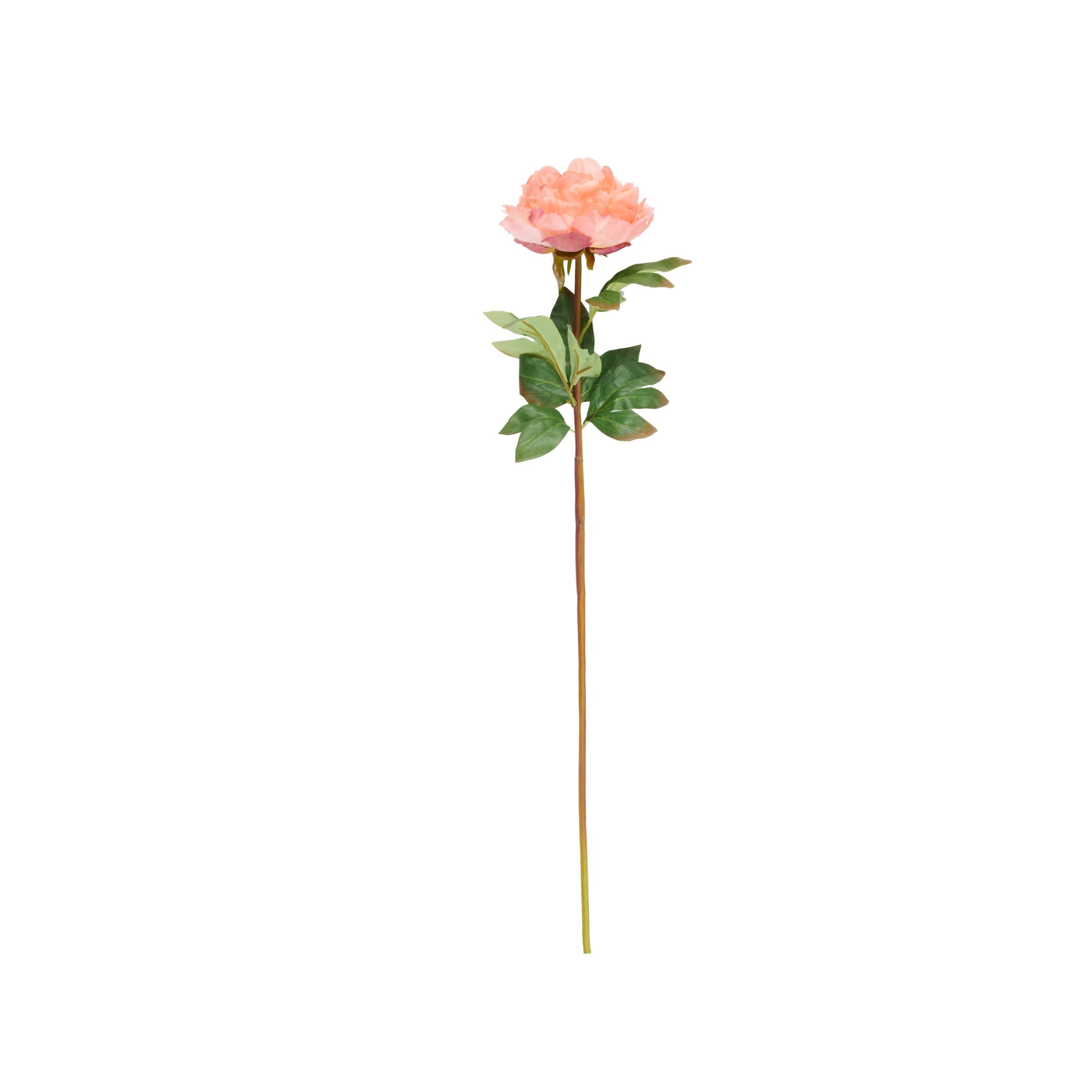 31" Plastic Floral Tall Peony Artificial Flower Stem, by DecMode (8 Count)