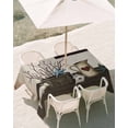 thumbnail image 3 of 60x102 Inch Outdoor Tablecloth with Umbrella Hole Zipper Rectangle Bless OurHome Rectangular Tablecloths Outside Waterproof Farmhouse Pots Texas Stars Retro Wooden Plank Patio Table Cover for Picnic, 3 of 8