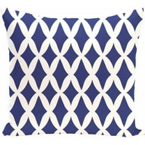 Simply Daisy 16" x 16" Lattice Kravitz Geometric Print Pillow, Royal