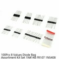 thumbnail image 1 of MYG 100pcs 8 Valeurs Kit d'Assortiment de Sac de Diode 1N4148 FR107 1N5408, 1 of 8