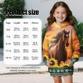 thumbnail image 7 of Psesaysky Brown Horse Sunflower Print Long Hoodie Sweatshirts for Girls - Soft Long Sleeve Pullover Hoodie Dress Stylish Fall Winter Shirt for 7-8 Years, 7 of 7