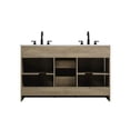 thumbnail image 3 of Elegant Kitchen and Bath Austin 54 Inch Double Bathroom Vanity In Natural Oak, 3 of 15