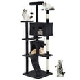 thumbnail image 2 of CL.HPAHKL 70in Cat Tree Tower, Multi-Level Cat Tower Furniture Activity Center with Platform Scratching Posts Stand House Condo and Toy, Cat Condos for Indoor Cats Activity Relaxing, Dark Gray, 2 of 7