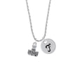 thumbnail image 2 of Delight Jewelry Silvertone LIVE Stamp Silvertone Script Initial Disc - F - Charm Necklace, 20"+3", 2 of 4