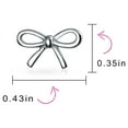 thumbnail image 4 of Bling Jewelry Womens Dainty Ribbon Bow Stud Earrings Rose Gold Plated .925 Sterling Silver, 4 of 6