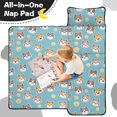 thumbnail image 4 of Multicolor Cat and Dog Paw Print Teens Toddler Nap Mat with Pillow, Sleeping Mat Bag for Preschool Daycare 59"x22", 4 of 6