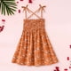 thumbnail image 2 of Vestido Para Niñas, Ropa Para Bebés, Ropa De Verano Para Niños Pequeños, Sin Mangas, Vestido Con Tirantes, Estampado Gráfico, Ropa Para Niños, Naranja Odeerbi LM103-1878, 2 of 9