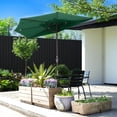 thumbnail image 6 of Villacera 9-foot Half Outdoor Patio Umbrella with Easy Hand Crank, Forest Green, 6 of 9
