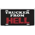 thumbnail image 1 of Trucker From Hell Metal License Plate, 1 of 2