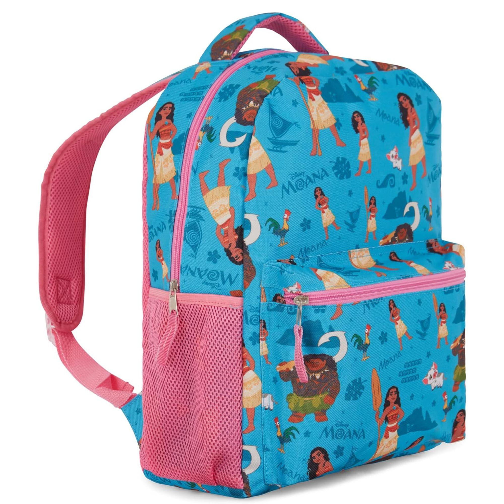 Mochila de Moana para niñas, con estampado de Moana y Maui, color azul 2