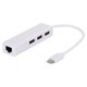 thumbnail image 2 of Adaptador de cable de tarjeta de red USB 3.1 a RJ45 USB 2.0 3A 100W PD TypeC a HUB para transmisión de datos, 2 of 8