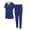 Dark Blue, variant on Scrubs For Women Set V Neck Multi Pocket Top & Elastic Waist Tapered Jogger Pants Wrinkle Resistant Lightweight Nurse Uniforms Women Set