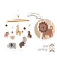 thumbnail image 4 of 2024 TOP! Baby Mobile for Crib - Jungle Animals Nursery Girl Or Boy Gender Neutral Handmade, 4 of 7