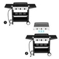 thumbnail image 3 of 3-Burner Gas Griddle Flat Top Grill, 23.2'' Outdoor Propane Griddle, 30,000 BTU, Flat Grills Outdoor Cooking with Side Shelves & Spice Rack for Outdoor Barbecue Backyard Camping, 3 of 9