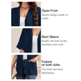 thumbnail image 3 of Demotime Women's Cardigans Open Front Short Sleeve Soft Casual Cover Up with Pockets Navy Blue L, 3 of 7