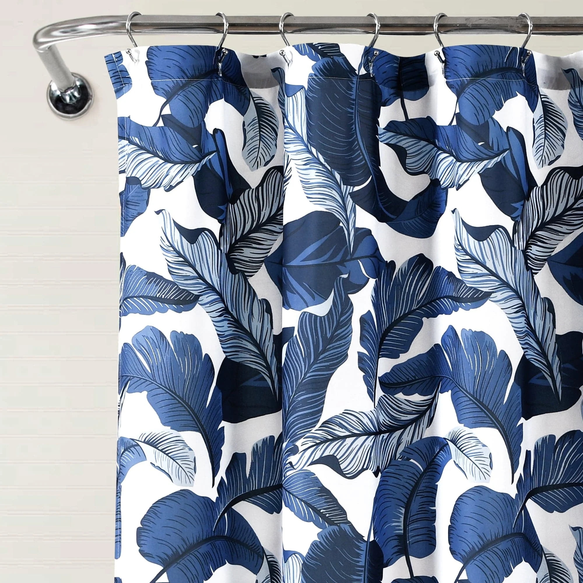 Lush Decor Tropical Paradise Shower Curtain Navy/Blue Single 72x72
