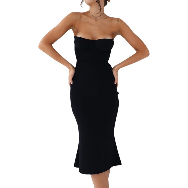 Txlixc Vestido de Midi de verano para mujeres Txlixc moda