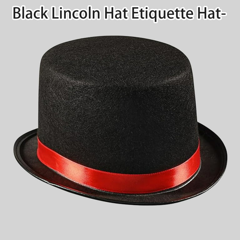 Magician Hat Black Fedoras Top Hat for Travel Short Brimmed Hat