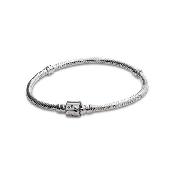 Pandora Moments Sterling Silver Barrel Clasp Snake Chain Bracelet