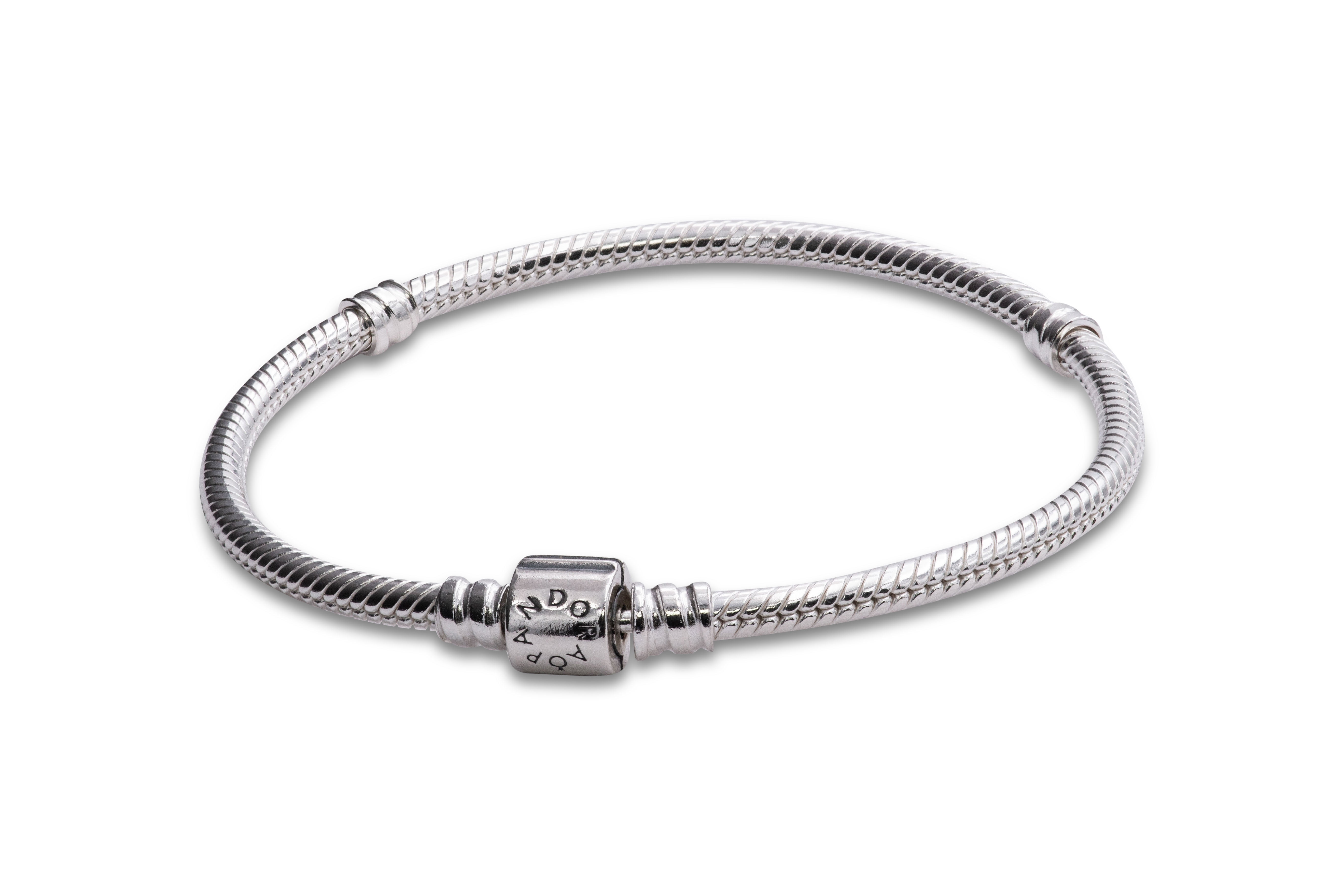 Pandora Moments Barrel Clasp Snake Chain Bracelet Walmart