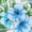 Blue Flower Green Leaf, variant on INSPIRE CHIC Women's Floral Printed Blended Cotton Scarves, 21.7x21.7" Small Square Flowers Headscarf Neckerchief Blue Flower Green Leaf