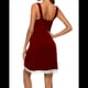 thumbnail image 3 of Camisón de Mujer con Cuello en V, de Encaje, Suave, Color Vino Tinto, Talla XXL, 3 of 5