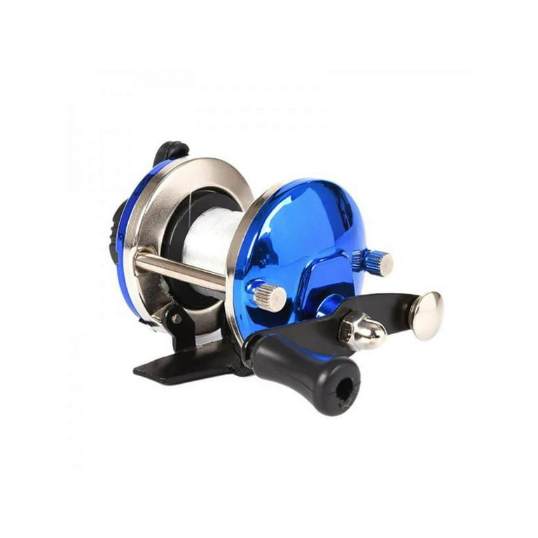 Spinning Fishing Reel Fish Rod Wheel L/R Hand Metal Rocker, Size: Large, Blue