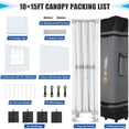thumbnail image 6 of Hoteel 10x15 Heavy Duty Canopy Tent with 4 Sidewalls,Pop up Canopy for Parties Wedding,Commercial Easy up Gazebo with Roller Bag,UV 50+,White, 6 of 14