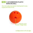 thumbnail image 3 of Champion Sports PB3 3 lbs Plastic Rubberized Bowling Ball, Orange, 3 of 6