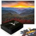 thumbnail image 2 of Ambesonne Appalachian Jigsaw Puzzle Durable Cardboard, Picturesque Sunset NC, 1000 pcs, Multicolor, 2 of 5