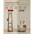 thumbnail image 6 of Coat Rack, Coat Stand with 3 Shelves, Hall Tree Free Standing with Hooks for Scarves, Bags, Umbrellas, Steel Frame, Industrial Style, for Entryway, Living Room, 6 of 6