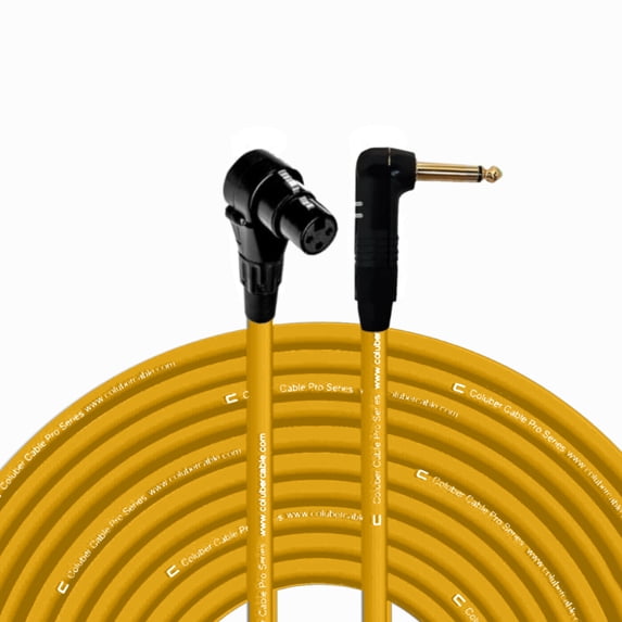 Coluber Cable Right Angle XLR Female to Right Angle 1/4" TS 3-Pin Connector