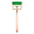 thumbnail image 3 of Clara Pucci 14K Rose Gold 2.5ct Emerald Solitaire Ring for Women, 3 of 8
