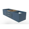 thumbnail image 3 of Alpine 60" Wood Floating Vanity Base in Blue with Chrome Handles, 3 of 5
