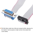 thumbnail image 4 of 2Pcs 16Pin Flat Ribbon Cable Gray DB15 Female to FC-16P 2.54mm Pitch 50cm Length DB Serial Port Cable for Computer, LED Display, DVD with 4 Screws, 4 of 7