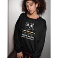 thumbnail image 2 of Meow Meow Merry Christmas Sweatshirt Women -Image by Shutterstock, Female Large, 2 of 4