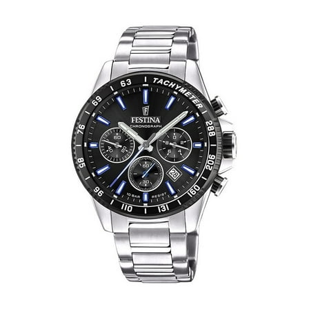 Festina Timeless Chronograph Stainless Steel Black Dial Quartz F20560-5 100M Men's Watch