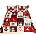 thumbnail image 4 of Juego de edredón navideño de tres piezas, ropa de cama navideña, textiles para el hogar, 4 of 4