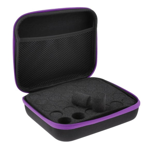 EVA Essential Oils Carrying Case Organizer for 30 Bottles 5ml 10ml 15ml Traveling Carrying Oil Holder Bag with Foam Insert for Essential Oils Bottle Storage 8.3"Lx 6.9"Wx 3.0"H
