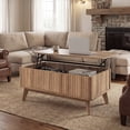 thumbnail image 2 of Gymax 35.5'' Fluted Lift Top Coffee Table w/Lift Tabletop Hidden Compartments for Home, 2 of 10