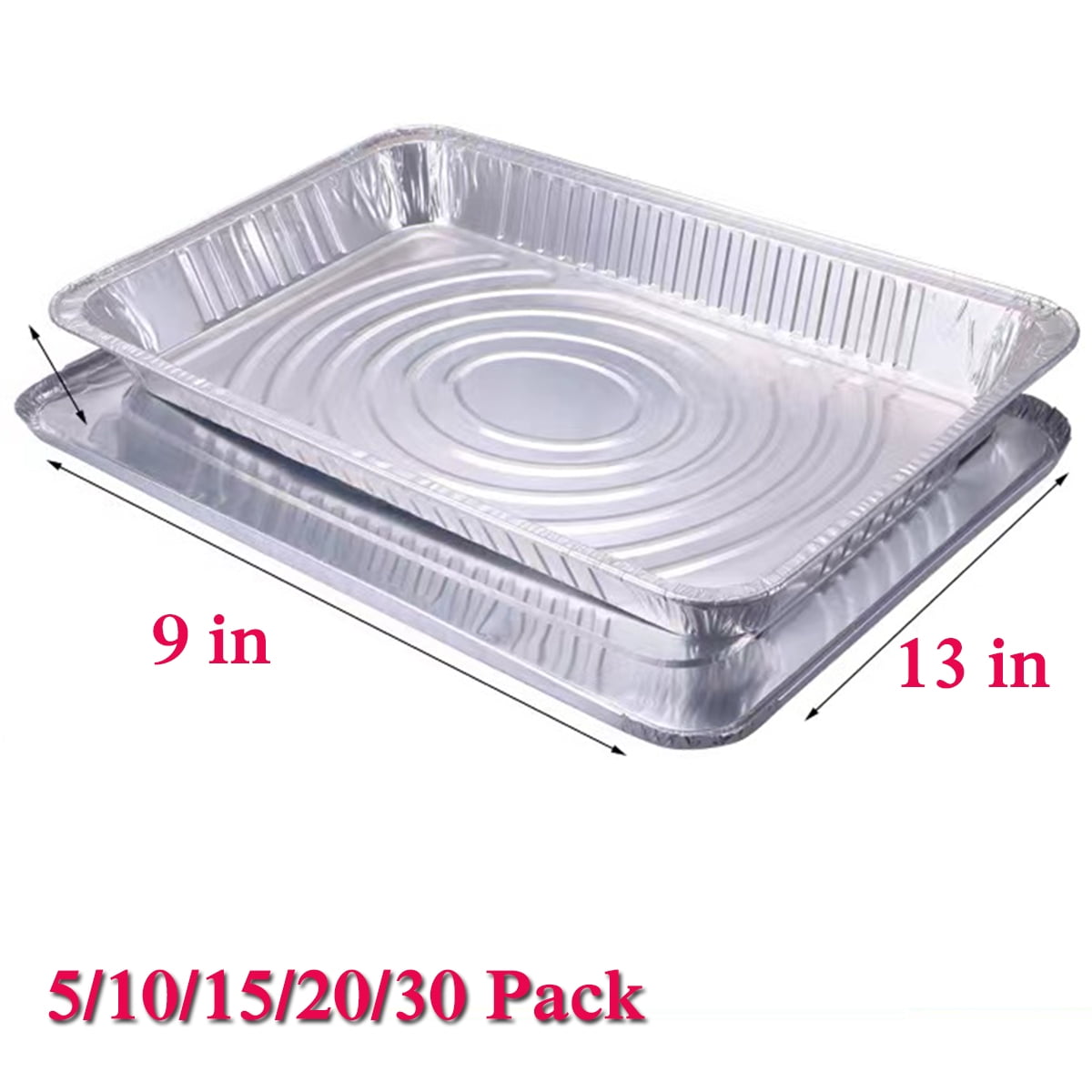 Quality Supplies Direct - Aluminum Pans 9 x 13 Disposable Foil Pans 1 Box (100 Box) Half Size Deep Steam Table Pans - Tin ZWPRLT4