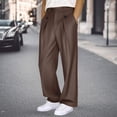 thumbnail image 2 of CONZONE Men's Suit Pants Wide Leg Dress Pants for Men Trendy Elegant Solid Casual Formal Business Pant With Pockets, 2 of 4
