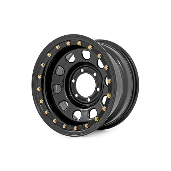 Rough Country Black Simulated Beadlock Steel Wheel | 16x8 | 6x5.5 - RC51-6883SL