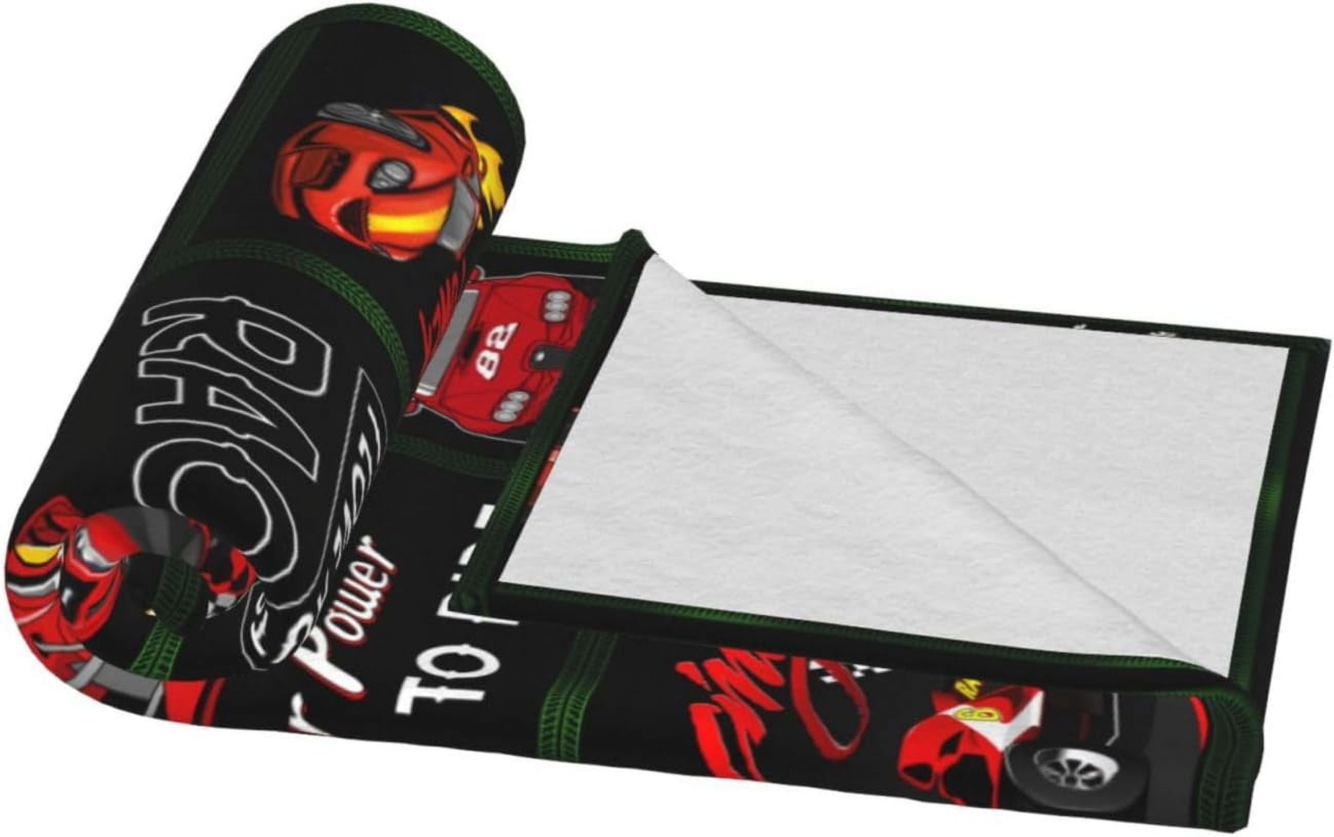 Race Car Blanket for Adults Boys Kids, Cool Cars Blanket, Soft Cozy Kids Bedding Fleece Blanket, Gift Blanket for Racing Fans, Race Car Flannel Fleece Blanket, Red Black,40"x50"