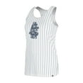 thumbnail image 2 of Women's New Era White Chicago Cubs Gameday Pinstripe Tank Top, 2 of 3