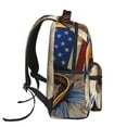 thumbnail image 3 of Fotbe Eagle With USA Flags Pattern Casual Backpack for School, Travel, and Outdoor Activities - Durable, Lightweight, and Comfortable, 3 of 5